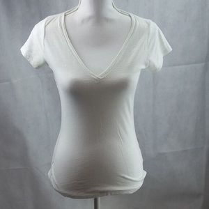 Hollister/Gilly Hicks White V Neck Tee